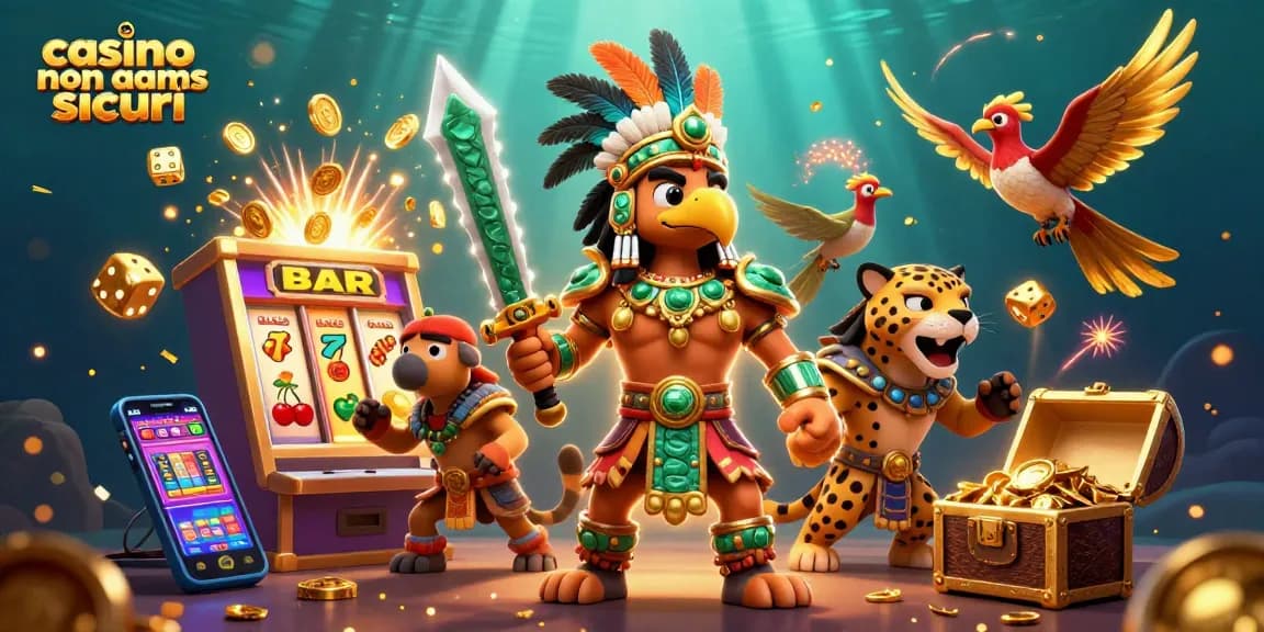 Vivete l'emozione della vittoria nei casino non aams sicuri con scene di gioco dinamiche e visivi vibranti.