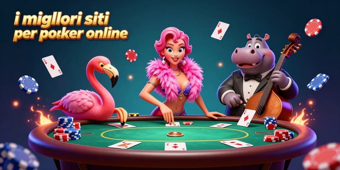 Scopri i migliori siti per poker online con un tavolo di gioco vivace e colorato.