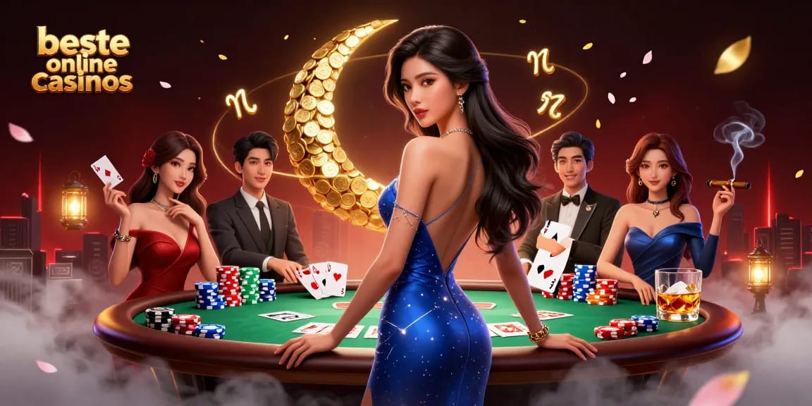 Experience the best online casinos with this vibrant 3D illustration showcasing poker gameplay and dynamic elements.