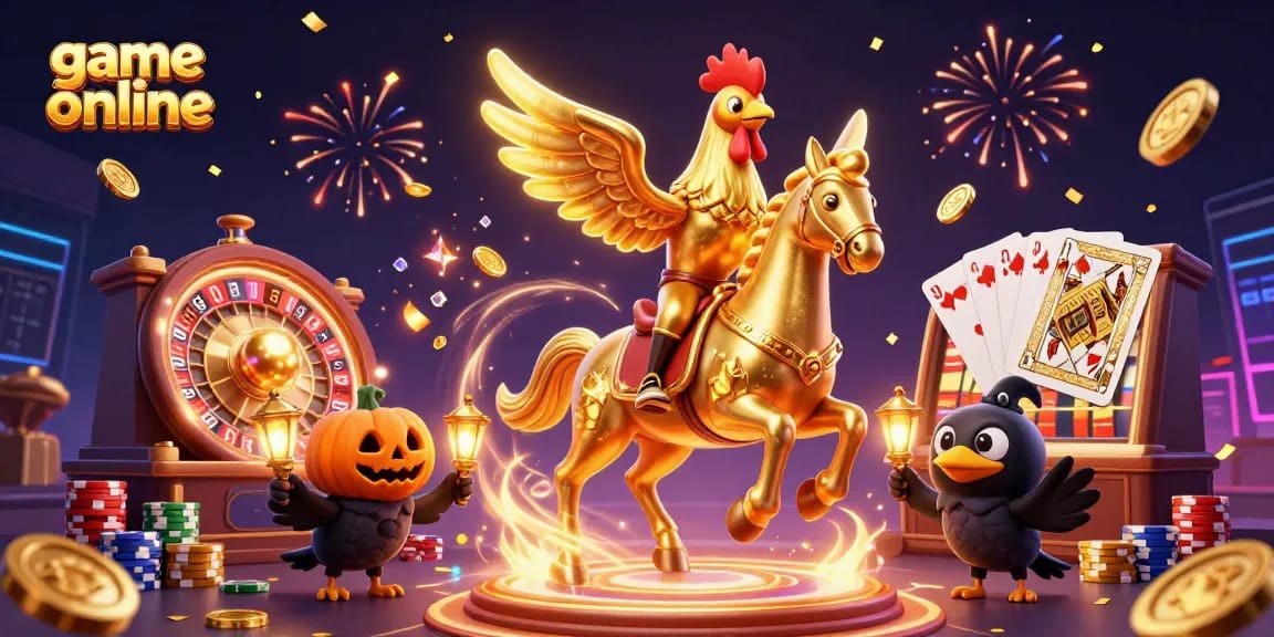 Play exciting game online with vibrant characters and a lively casino atmosphere.