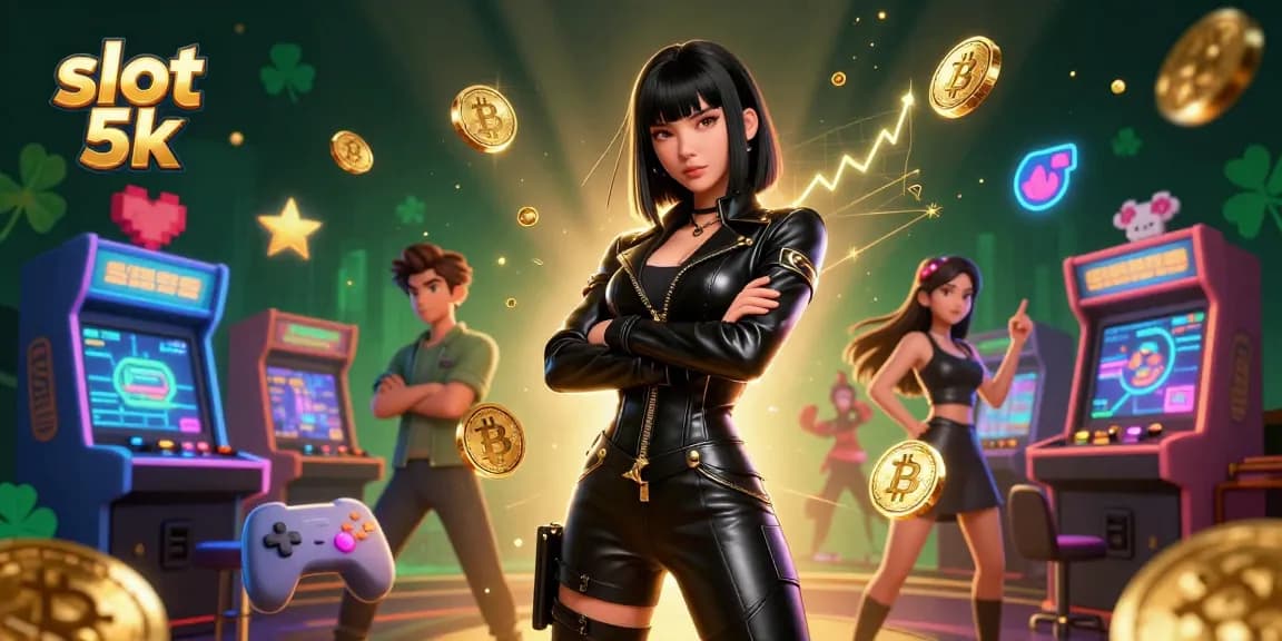 Experience thrilling wins with slot 5k in this vibrant casino-themed 3D illustration.