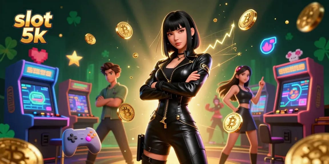 Experience thrilling wins with slot 5k in this vibrant casino-themed 3D illustration.