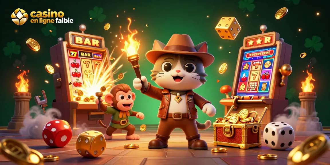 Gagnez avec le casino en ligne fiable grâce à un chat archéologue et un singe explorateur.