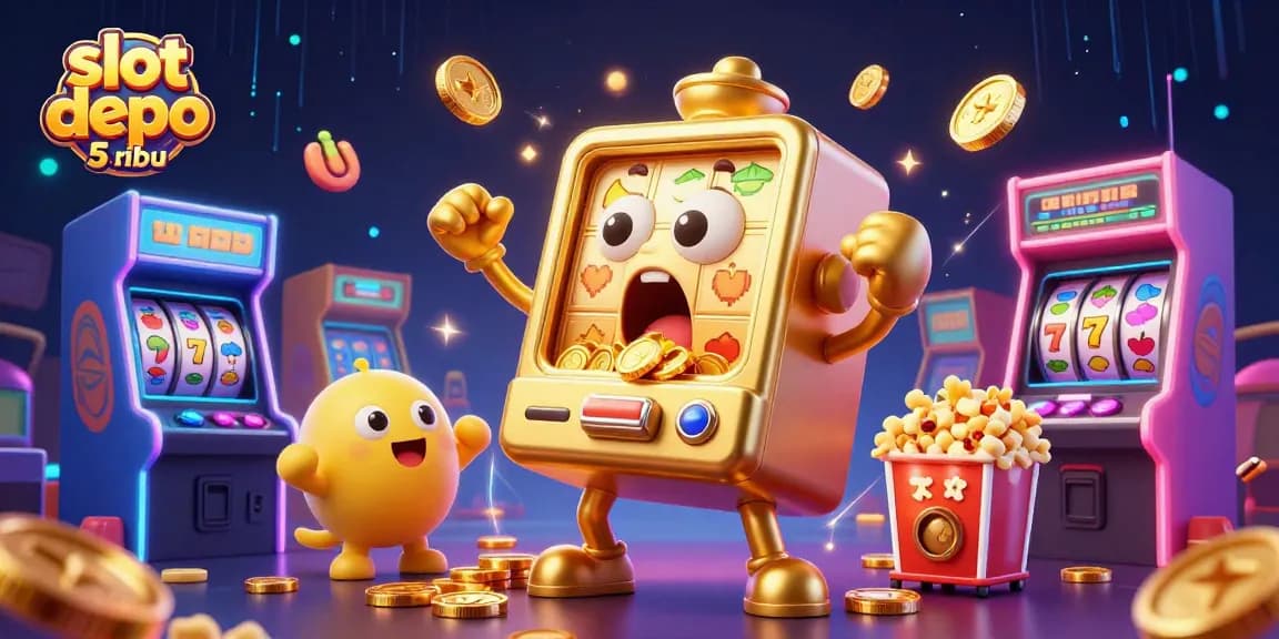 Experience the excitement of slot depo 5 ribu with dynamic golden slot machines celebrating jackpots.