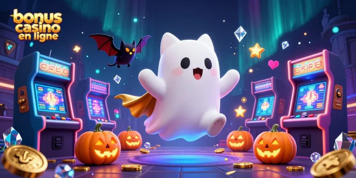 Gagnez avec le bonus casino en ligne en jouant avec un chat fantôme dans un casino hanté.