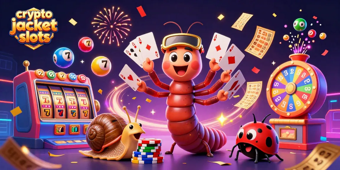 Experience the thrilling action of crypto jackpot slots with vibrant elements and characters in a dynamic casino scene.