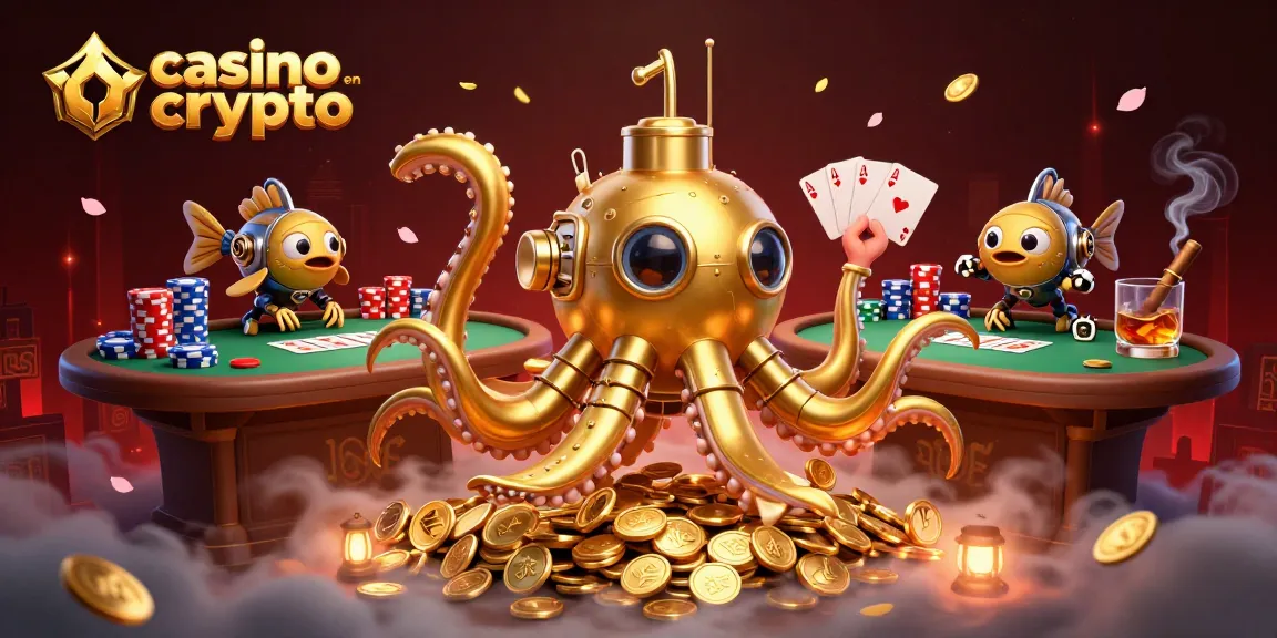 Profitez de l'expérience dynamique du casino en crypto avec une illustration 3D riche en détails et une ambiance immersive.