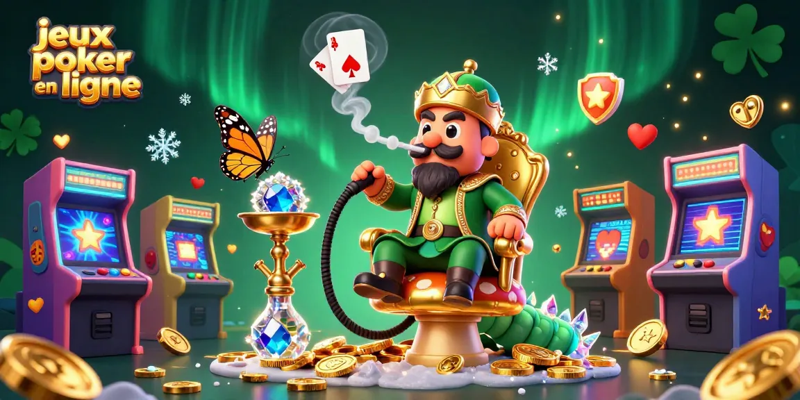 Jouez à des jeux poker en ligne avec enthousiasme et stratégie, dans un décor riche et coloré.