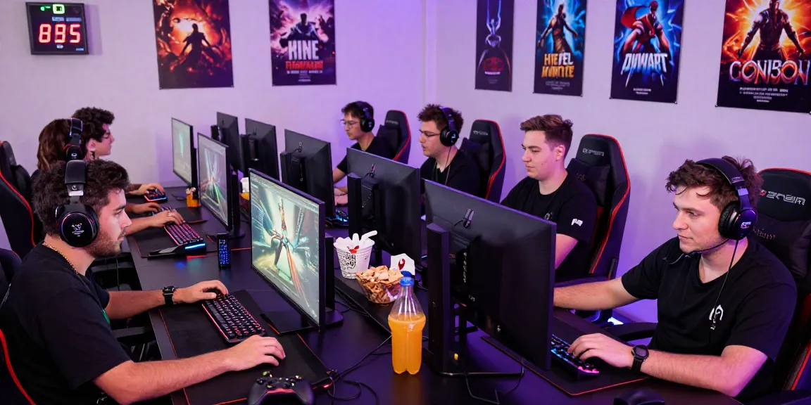 Pemain menggunakan https://levitraps.com untuk mendaftar akun resmi, dikelilingi peralatan gaming modern.