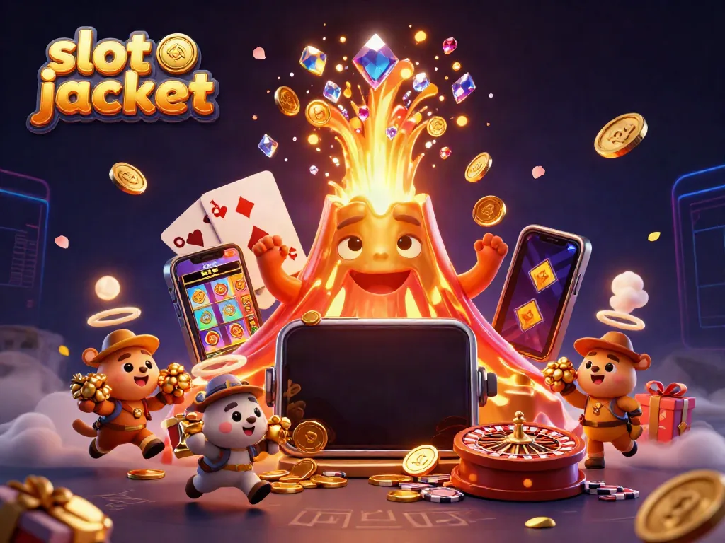 Spin for fun with slot jackpot while enjoying vibrant 3D casino animation.
