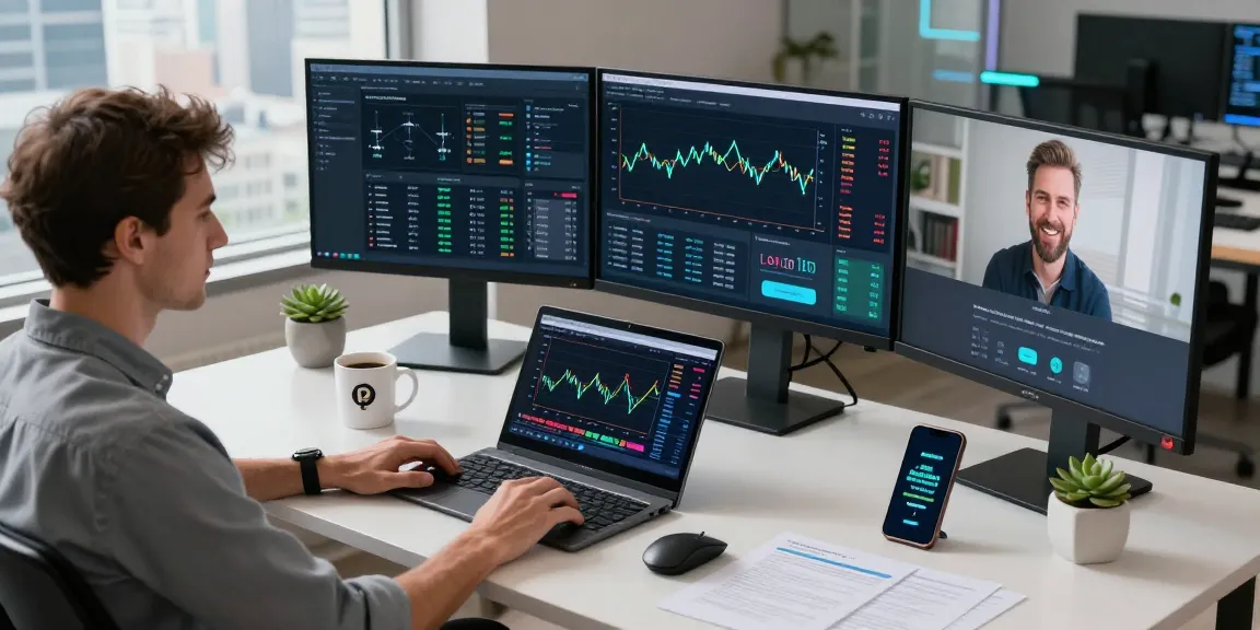 Recover lost crypto with innovative asset recovery strategies in a vibrant workspace.