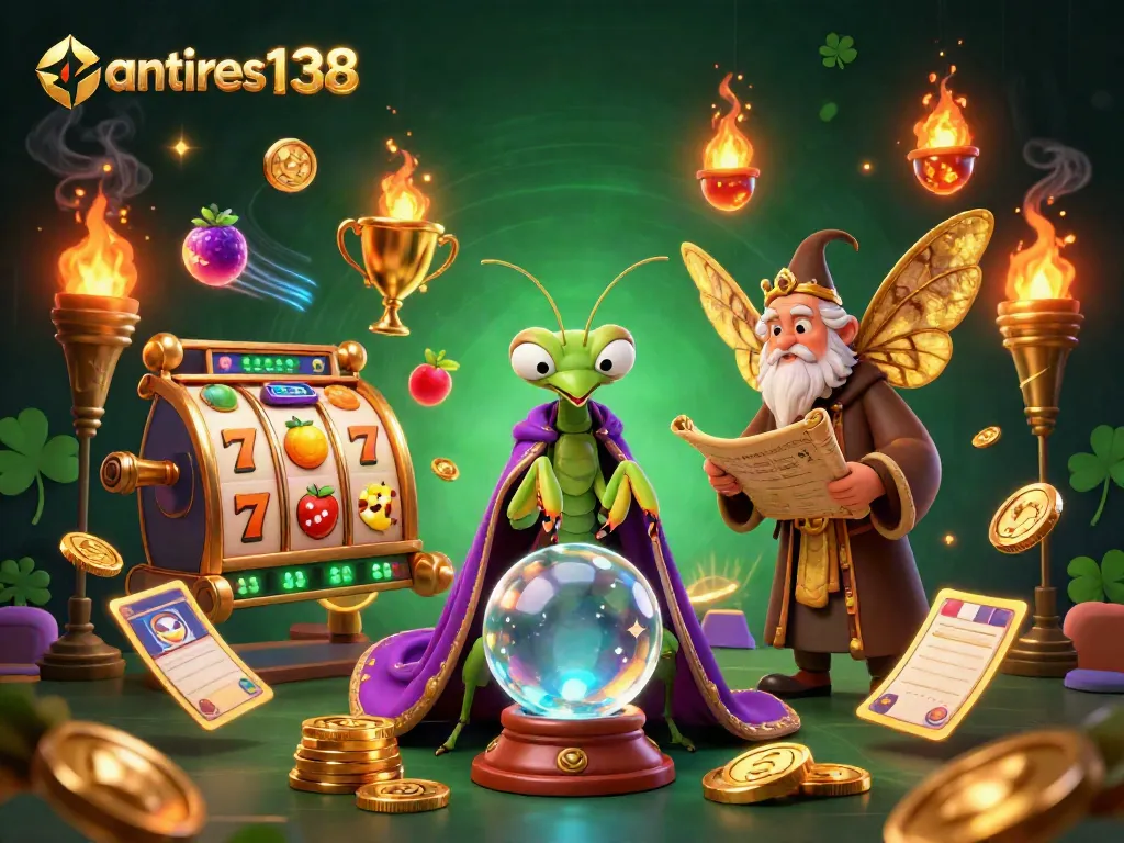 Slot gacor ANTARES138 menampilkan karakter unik dalam suasana magis dengan elemen permainan.