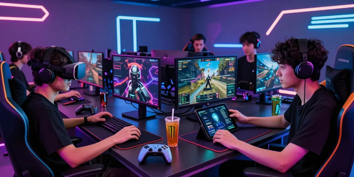 Exciting PAKDE4D gaming scene with players immersed in digital gaming activities