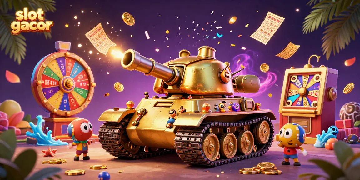 Experience thrilling action with slot gacor revealing a miniature casino inside a golden beetle tank.