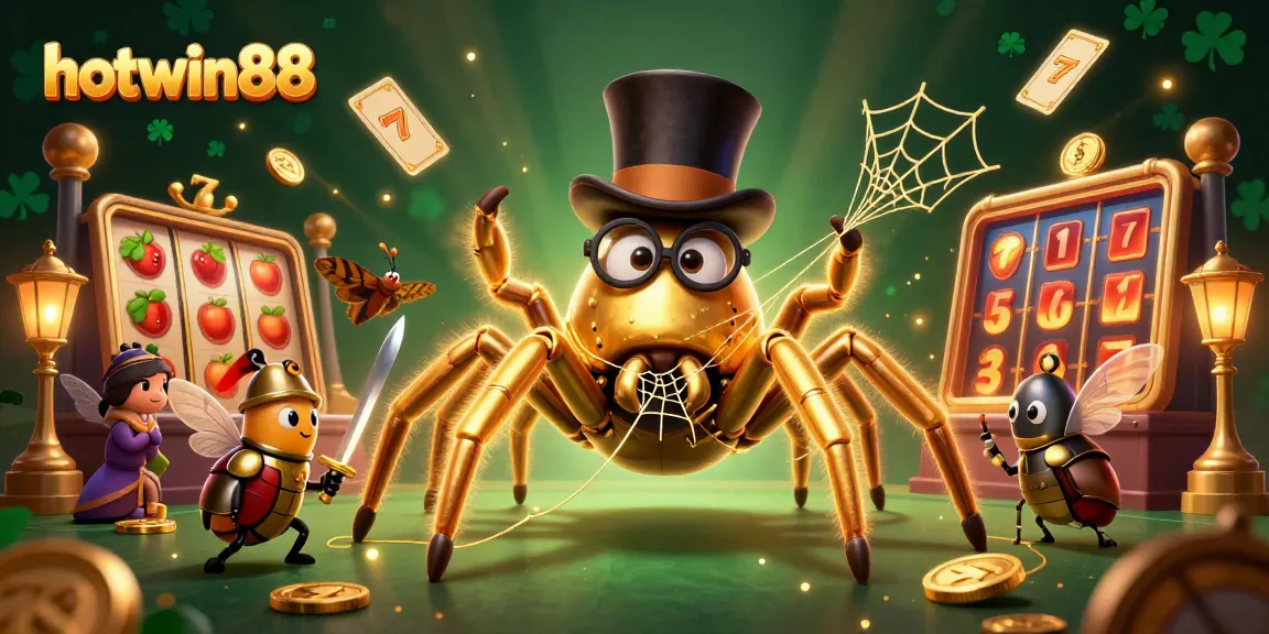 Experience thrilling wins at hotwin88 with this vivid 3D casino scene featuring unique characters.