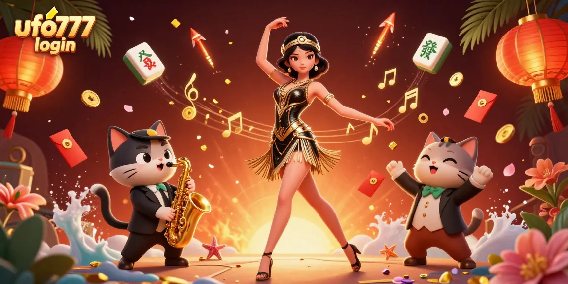Engage in thrilling gameplay with ufo777 login, featuring vibrant casino characters and exciting elements.