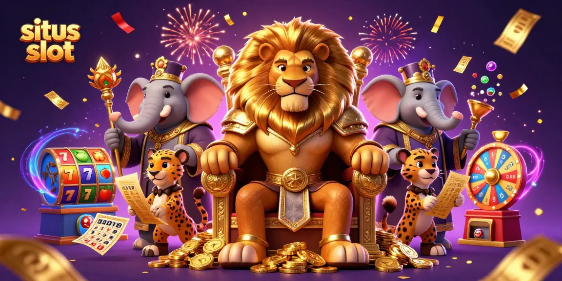 Memenangkan jackpot dengan situs slot gacor, raja singa berkuasa di antara elemen perjudian yang megah.
