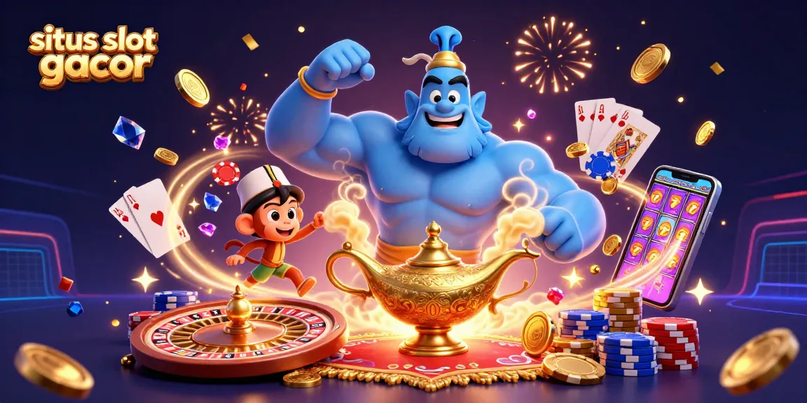 Experience exhilaration on situs slot gacor with a playful genie, monkey, and magical treasures.