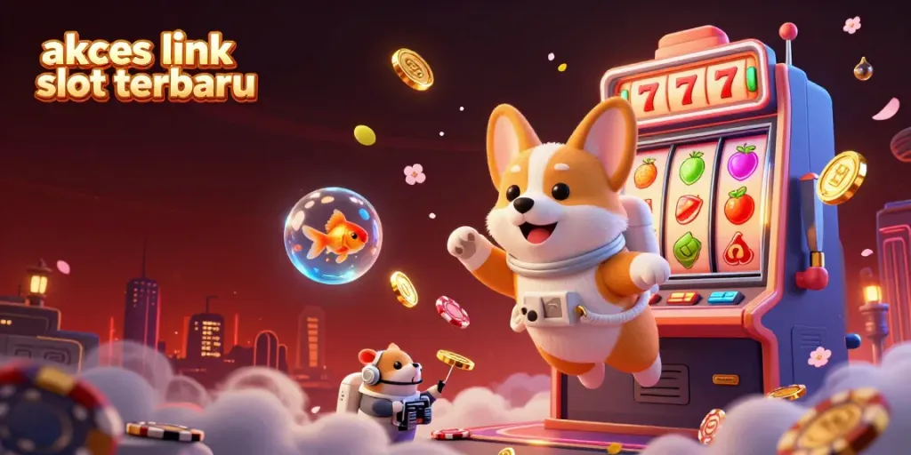 Akses link slot terbaru dengan slot gulungan dan jackpot di dalam ilustrasi kasino luar angkasa