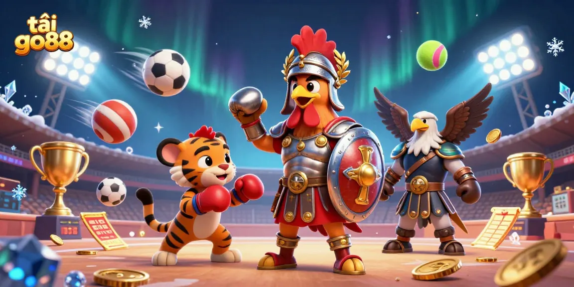 Engage with tải go88 through a thrilling 3D casino illustration featuring dynamic gambling elements.