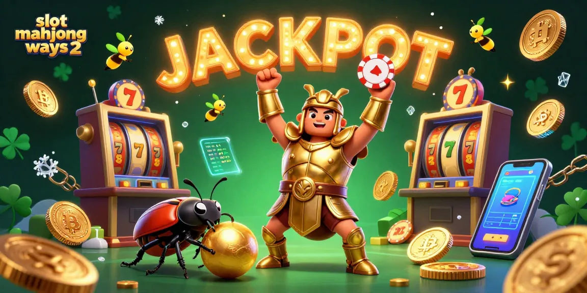 Experience the excitement of slot mahjong ways 2 with a thrilling jackpot scene filled with vibrant characters and casino elements.
