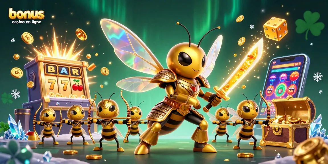 Profitez du bonus casino en ligne avec une illustration dynamique des jeux au casino.