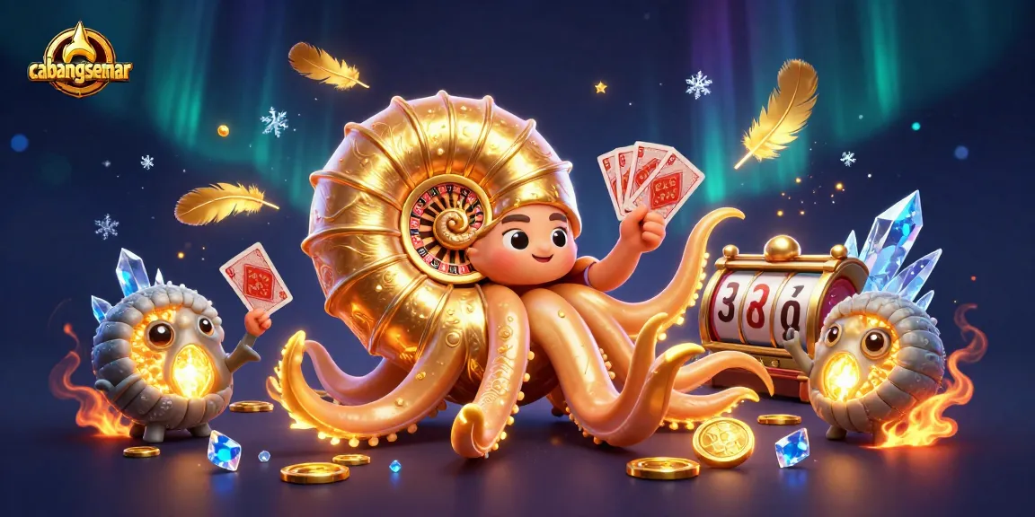 Permainan slot gacor dan togel online cabangsemar dengan karakter nautilus dan koin emas.