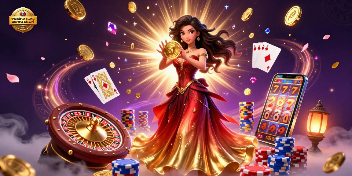 Vivi l'emozione dei casino non aams sicuri con monete d'oro che volano attorno a una donna straordinaria.