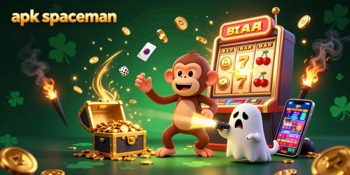 Engage with apk spaceman as golden casino elements explode in a vibrant, dynamic 3D scene.