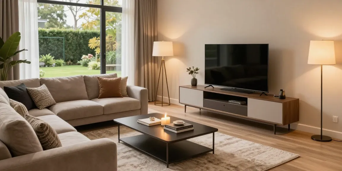 Relaxing living room with modern decor showcasing the luxurious feel of rokok88 super.
