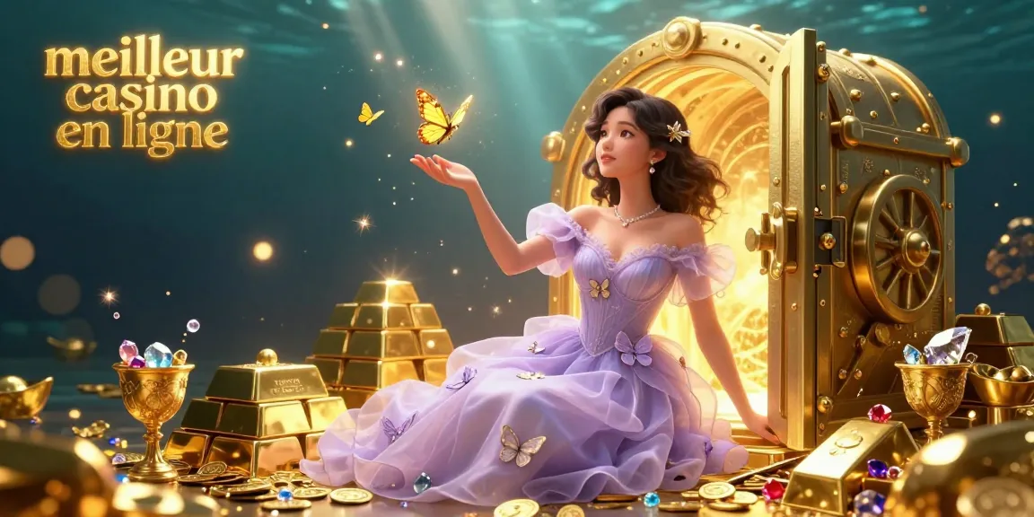 Découvrez l'attrait du meilleur casino en ligne avec une scène captivante mettant en avant la richesse, les jeux et l'excitation.