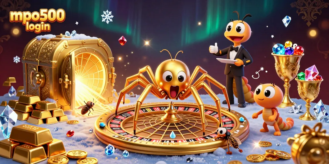 Engage with mpo500 login to spin the roulette wheel in our vibrant casino illustration.