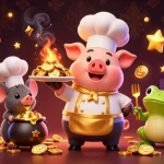 Gacor77 menghadirkan pengalaman menarik dengan karakter chef pig dan koin emas di mesin slot.