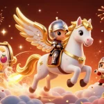 Play exciting games with Jai club login while surrounded by vibrant symbols and magical elements.