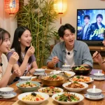 Explore cultural moments at https://hanadultalk.com with friends enjoying Asian cuisines and entertainment.